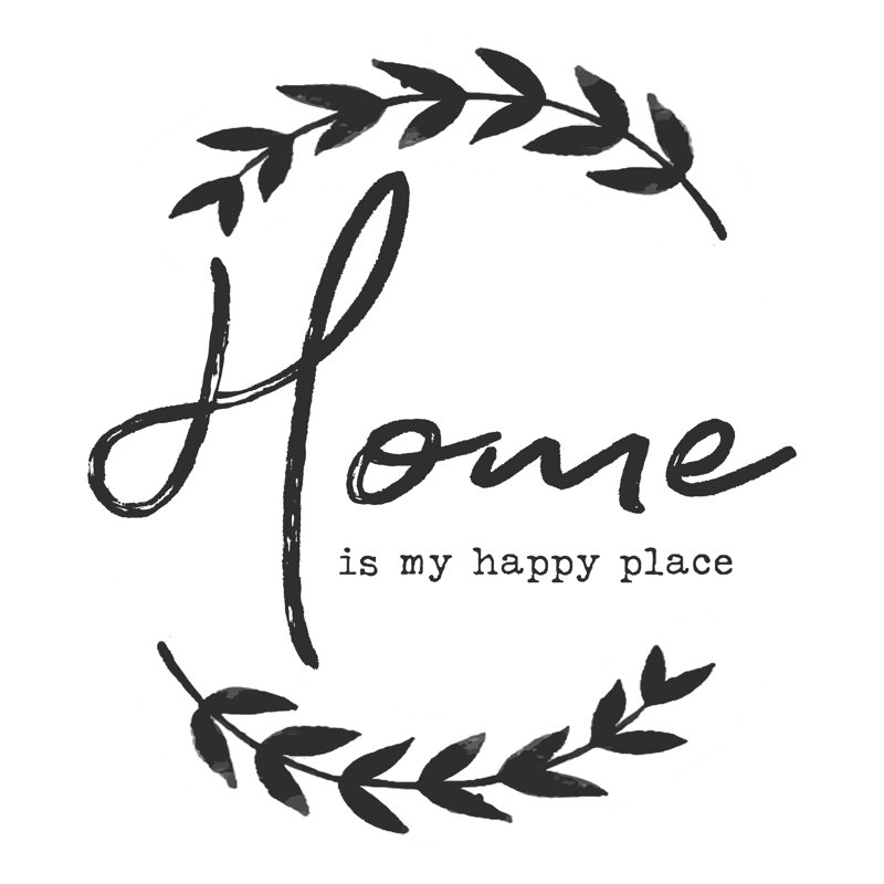Home Is My Happy Place 2 - Wrapped Canvas Print, 30cm H x 30cm W x 3.8cm D