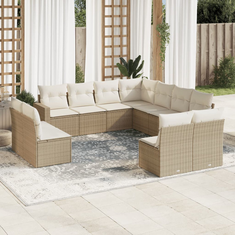 Ensemble de canapé de jardin Vidaxl, Beige