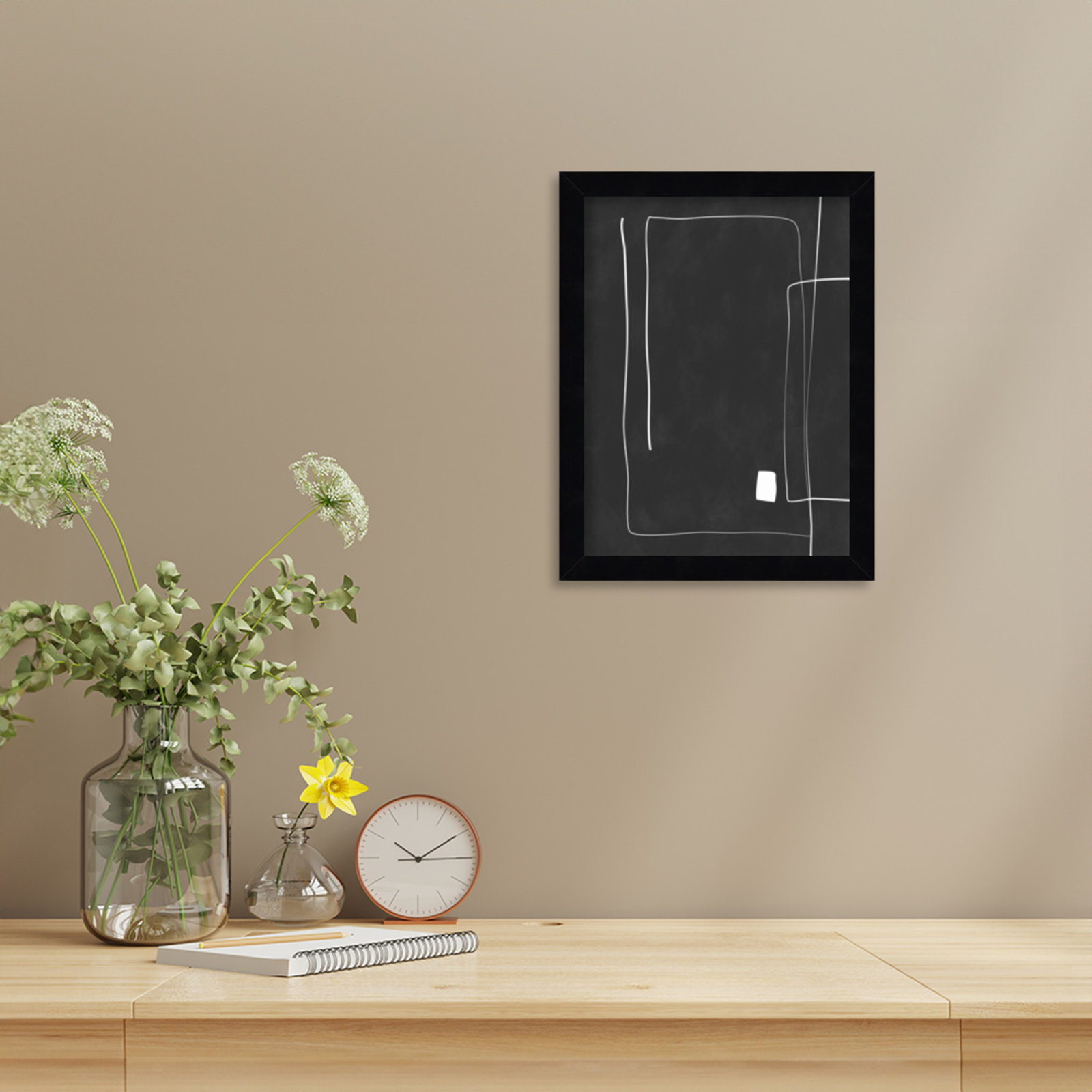 Iveta "Black and White 36" Print, Black, 13" H x 10" W