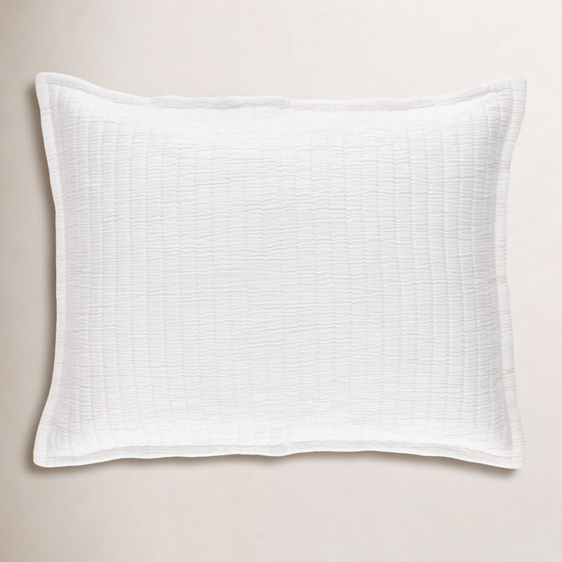 Boyfriend Matelasse Sham, Standard, White