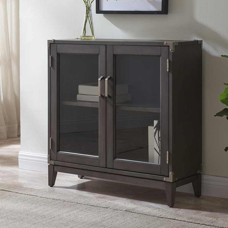 Beckett Solid + Manufactured Wood Foyer Cabinet in Anthracite
