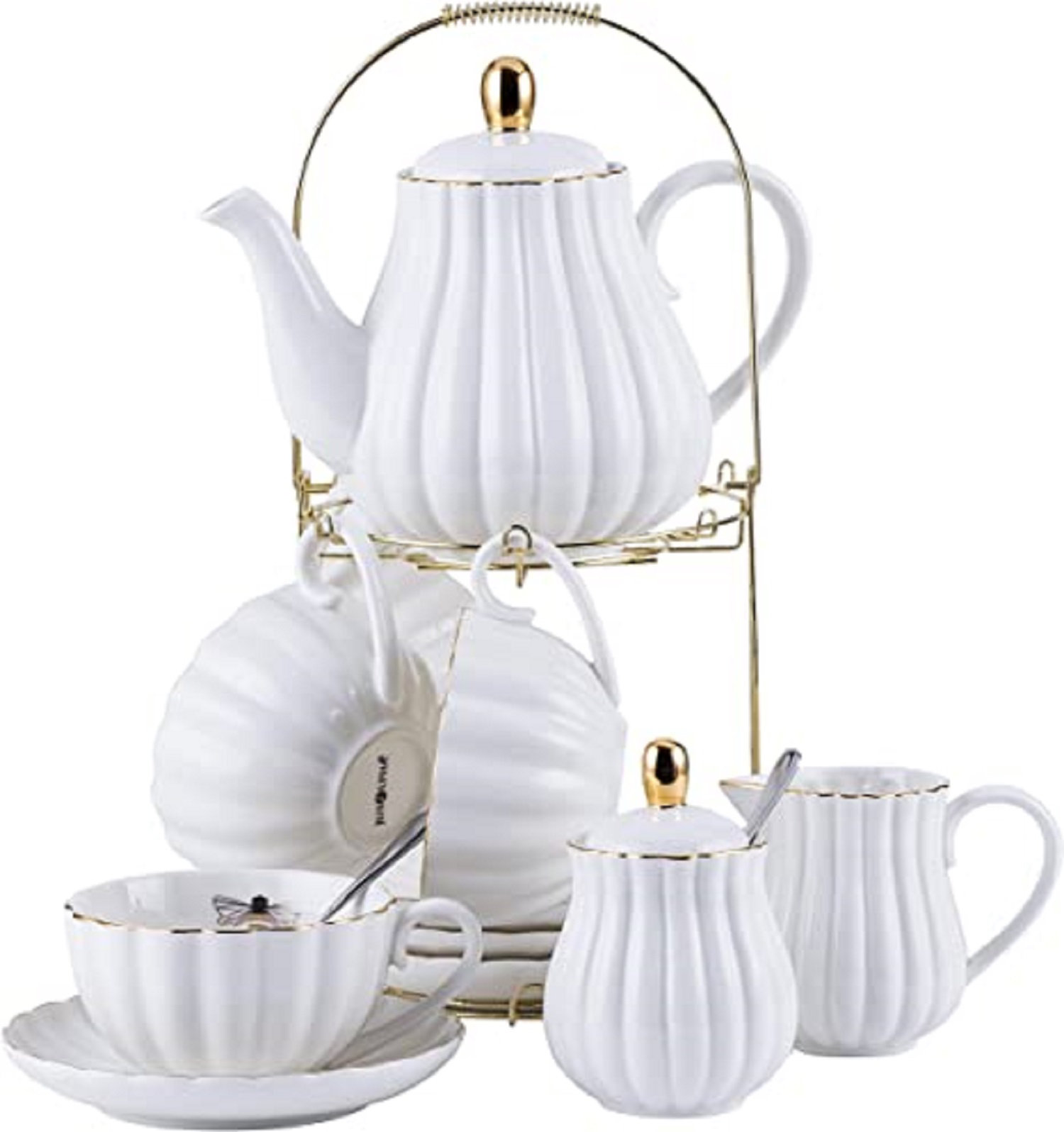 Egan Service 2 Tasses À Café Empilables Rome Sucrier Set Table
