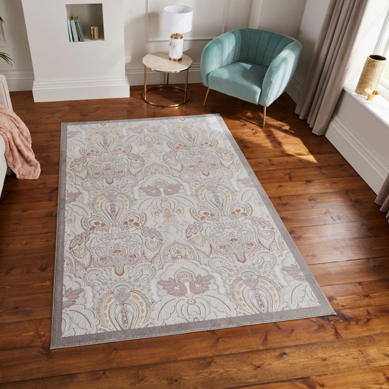 Laurence Llewelyn-Bowen Cathkin Damask Rug, Rectangle 160cm x 230cm