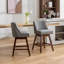 Ensemble de 2 tabourets pivotants à hauteur de comptoir, tabouret de bar rembourré de 26 po de hauteur-1247109531