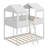 Wood Bunk Bed With Roof, Window, Guardrail-273623673