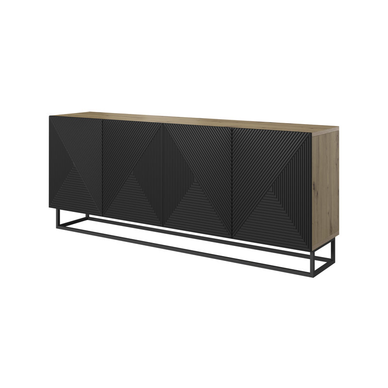 Mehrunisha 200cm Sideboard, Artisan/Black