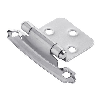 Surface Self-Closing Variable overlay Face Frame Self-Close - Chrome - Cabinet Door Hinges (Set of 2)
