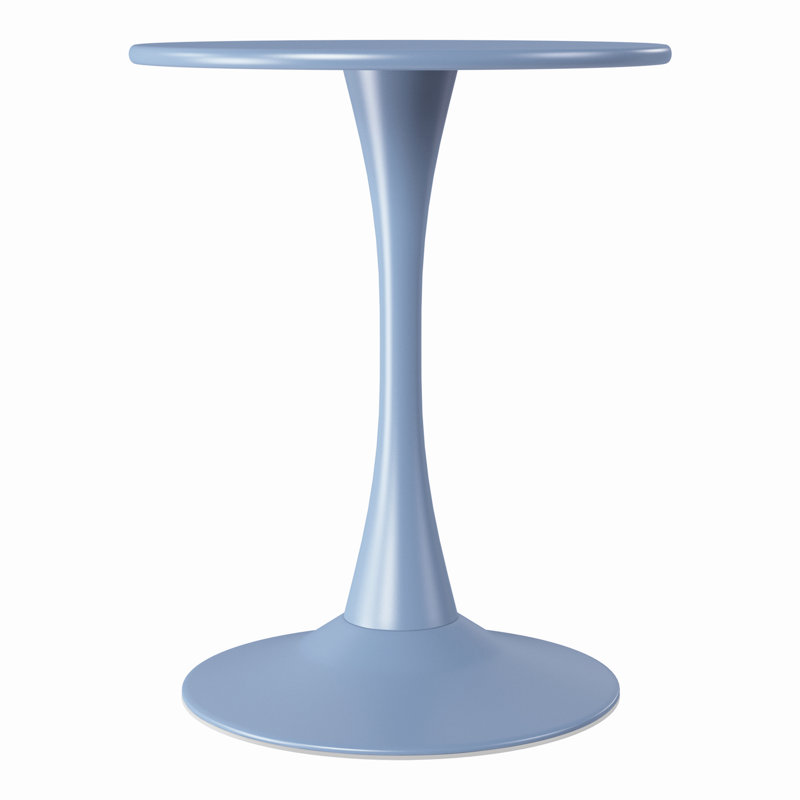 Table de salle à manger d'extérieur en acier, Bleu français