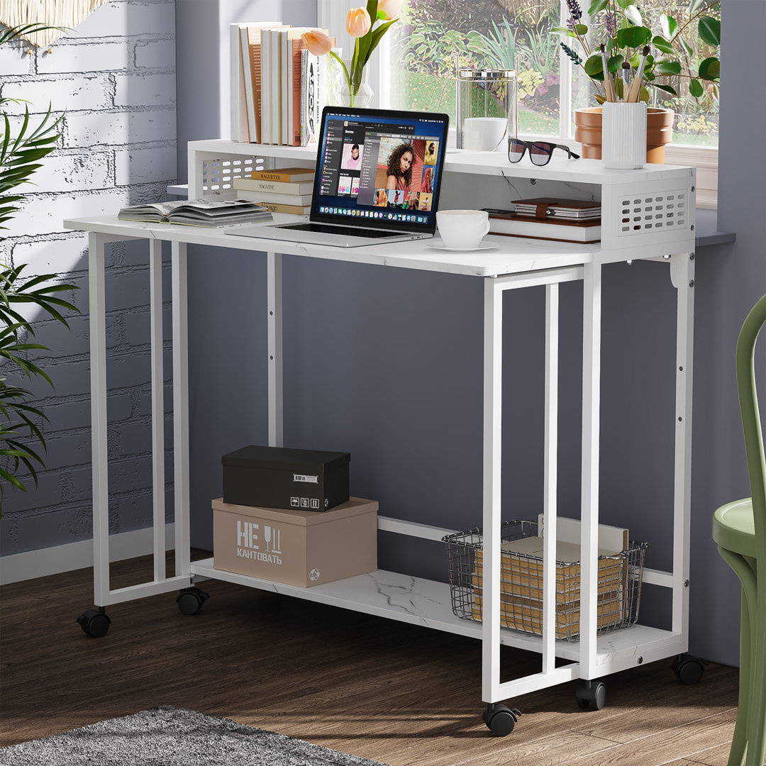 Mobile Foldable Computer Desk Ebern Designs Color 