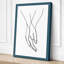 Hands in Connection Minimalist - Wrapped Canvas-912844359-912844360