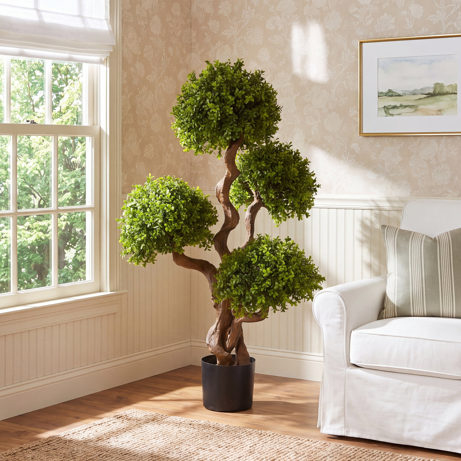 Madie 42'' Faux Boxwood Topiary in Pot