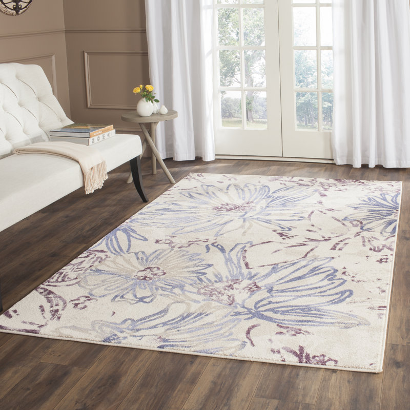 Tapis crème / mauve Krause, Rectangle 8'6" x 12'