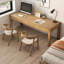 Bureau rectangulaire en bois massif avec tiroirs Burlywood-133821780