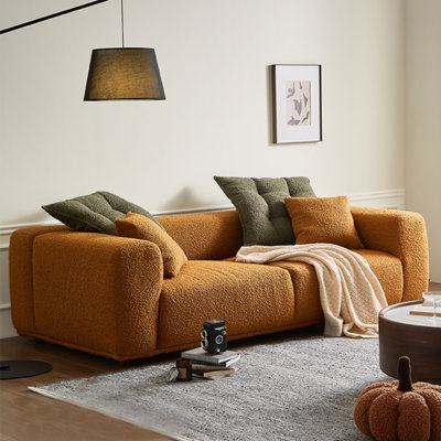 Italian Minimalist and Light Luxury Yellow Sofa