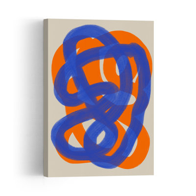 Vibrant Entanglement Abstract Colorful Contemporary Wall Art Print by Studio Memb - Wrapped Canvas Print
