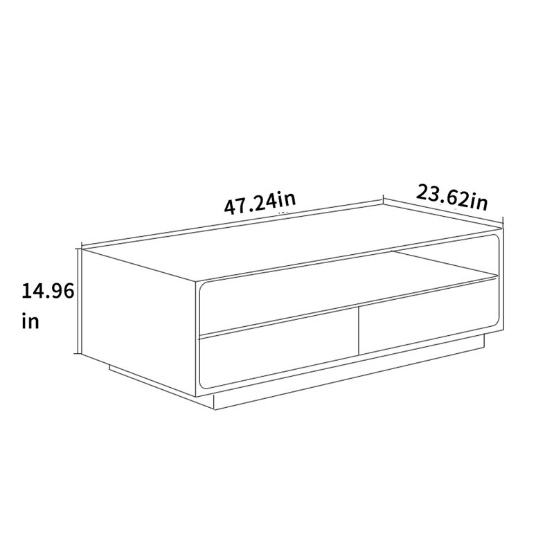 Table basse simple en bois massif multifonctionnel