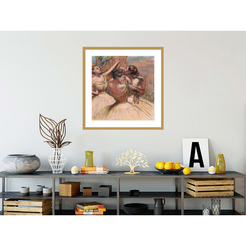 «Three Dancers» par Edgar Degas, impression giclée encadrée, H 34,33 po x l 33,5 po