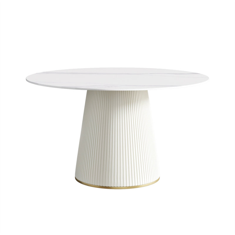 Iconie ronde, L 53,15 po x L 53,15 po, Blanc