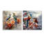 «Bird Paradise Floral Charm In Winter», ensemble de 2 peintures murales en acrylique-103921965