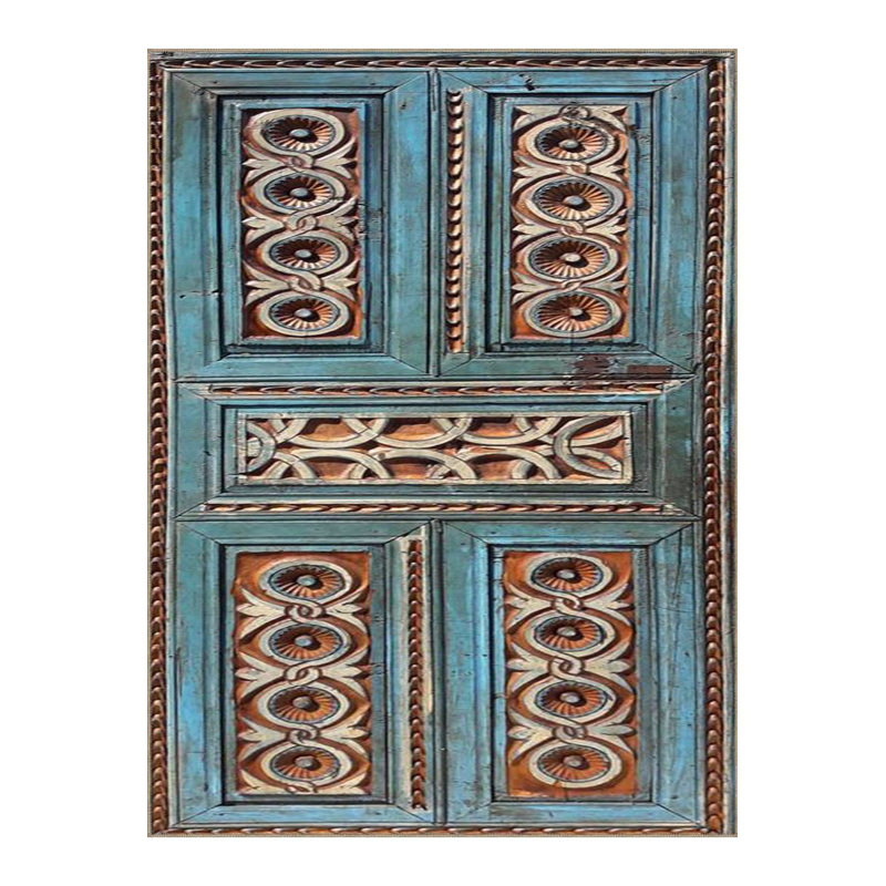 Tapis délavé à motif tissé vieilli, Sous-tapis rectangulaire de 3 pi 3 po x 4 pi 11 po