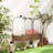 Raised Garden Bed with PE Greenhouse Cover, Brown,wood-855112214