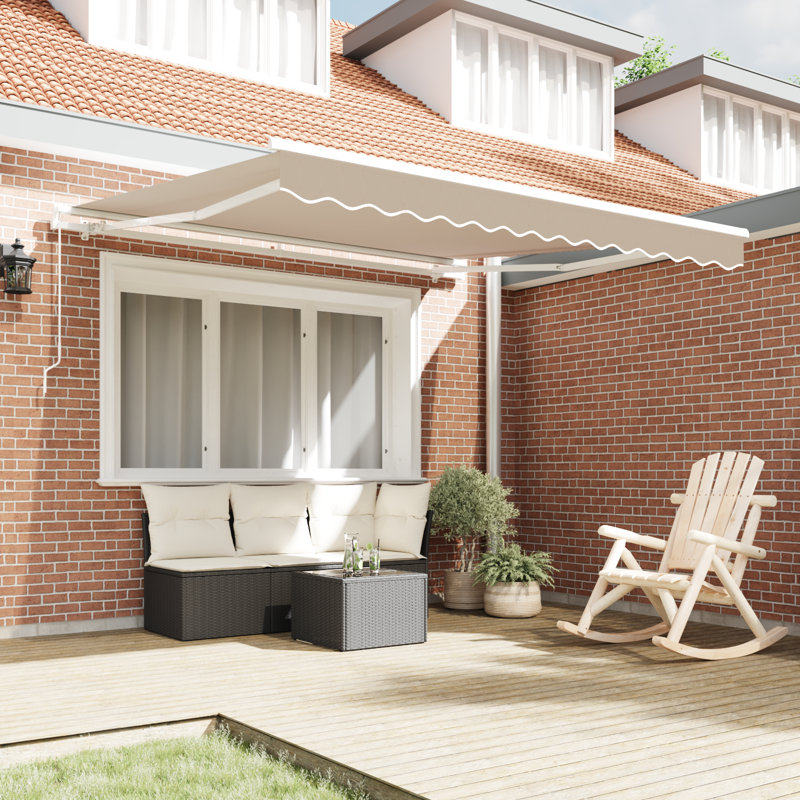 Retractable Awning, Beige, 300 cm W x 250 cm D