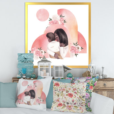 Silhouette féminine et bouquet floral - reproduction d'art sur toile moderne38675