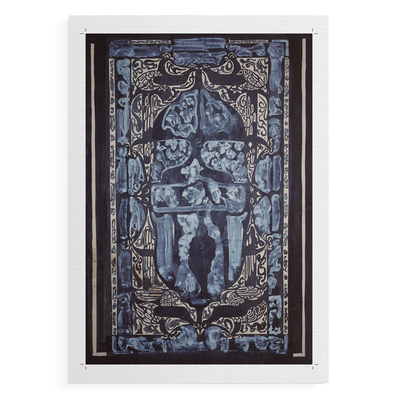 Reproduction abstraite rétro CLX III - impression sur toile seulement - NON encadrée, H 18 po x l 12 po