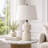 24.5" Modern Farmhouse Ivory Resin Table Lamp with 3-Way Dimmable for Bedroom Living Room Bedside Desk Nightstand 