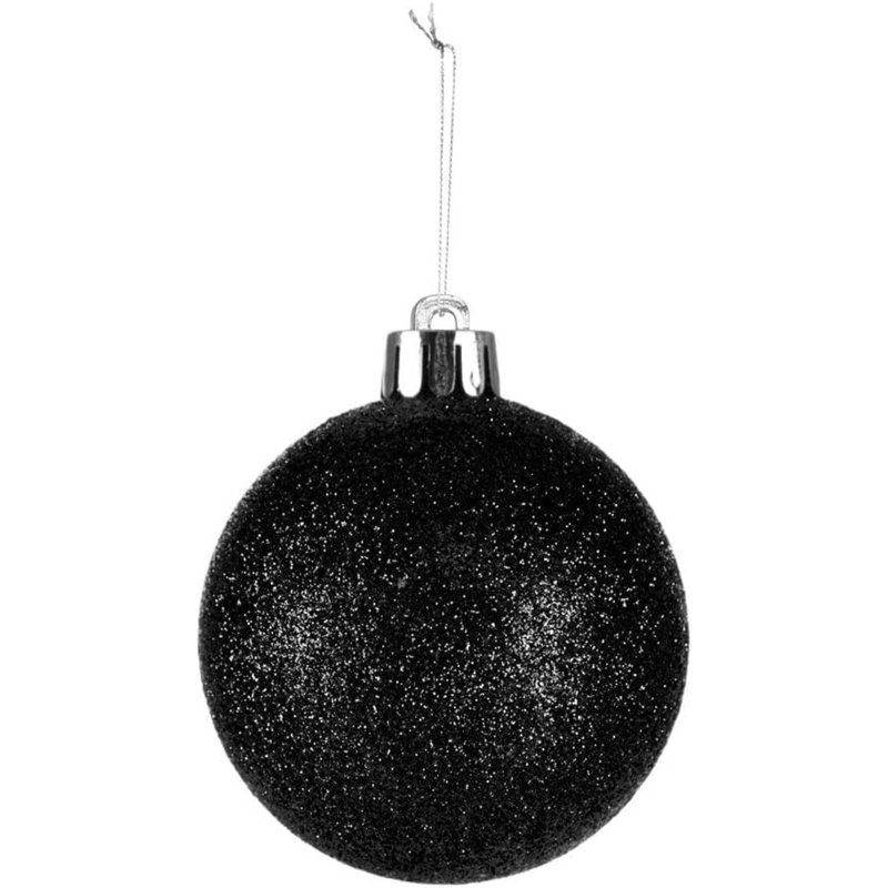 Polyvinyl Chloride (PVC) Ball Ornament, 15cm H x 15cm W x 15cm D, Black