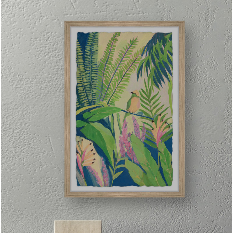 «Rainforest Garden» par Parvez Taj, reproduction d'art sur papier encadrée, H 30 po x l 20 po x P 1,5 po