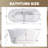 55" Acrylic Freestanding Bathtub, Stand Alone Soaking Tub, Acrylic, Toe-Tap Chrome Drain, Cupc Certified