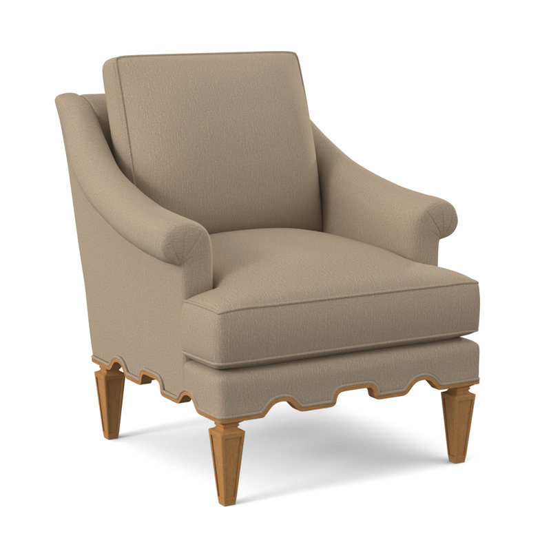 Palm Armchair, Margaret Ebony Polyester Blend, Amber