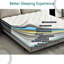 Matelas à plateau-coussin hybride de 12 pouces avec mousse viscoélastique infusée de gel, respirant et hypoallergénique-1226385625