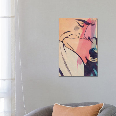 Kissing Couple by Joseph McDermott - Wrapped Canvas Gallery-Wrapped Canvas Giclée