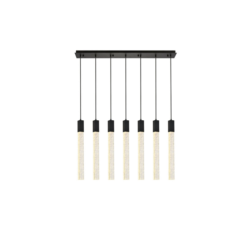 Aliha 7 - Light Kitchen Island Pendant, Black