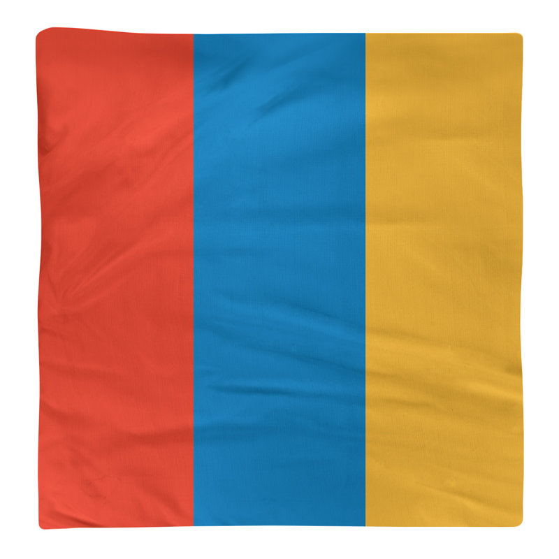 Oklahoma City Striped Square Napkin, 22" W x 22" L, Basketballet/Basketball Blue/Yellow, Polyester