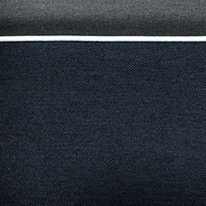 Mr. M 40cm Wide Square Standard Ottoman, Black/Cream