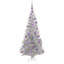 Christmas Tree with LEDs with Stand Silver PET-296323281