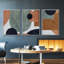 «Abstract Of Shapes I», ensemble de 3 toiles encadrées-97760415-97760408