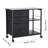 Mobile Metal File Cabinet with 3 Fabric Drawers and 2 Open Shelves Black-349773912