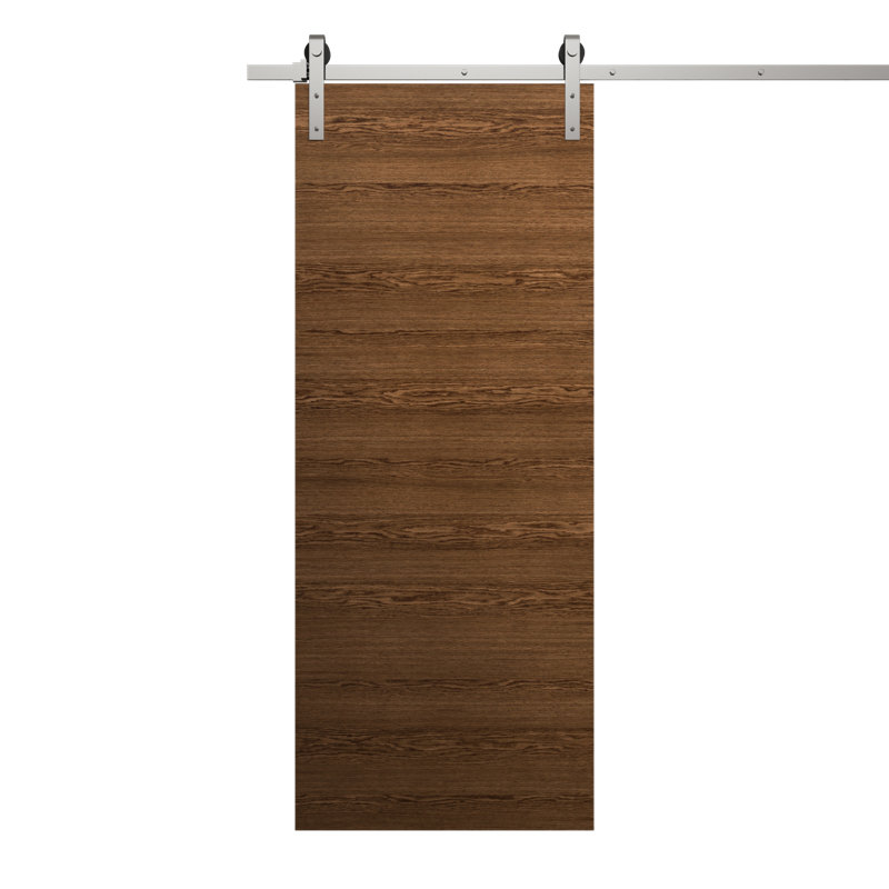 Porte de grange moderne | Ego 5000 | Ensemble de quincaillerie lourde Silver Rail Track | Portes intérieures solides