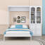 Grand lit escamotable avec armoire de rangement réversible peu encombrante et portes et tiroirs modernes en acrylique-1546242137
