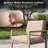 4-Piece Outdoor Patio Furniture Set, Metal Conversation Set with Cushions-1316635678-1310790686