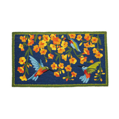 Non-Slip Floral Doormat