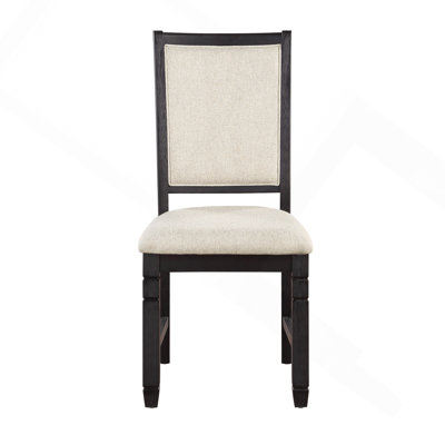 Ensemble de 2 chaises d'appoint en bois à finition noire