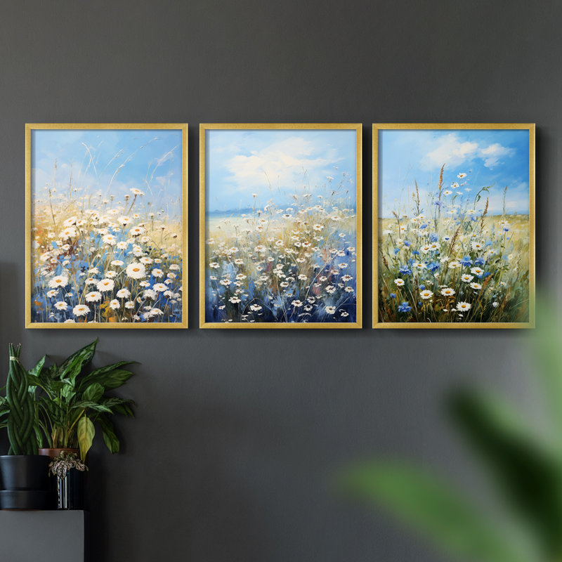 Floral Study Series I -Set of 3 Fric Giclee Prints -Prêt à