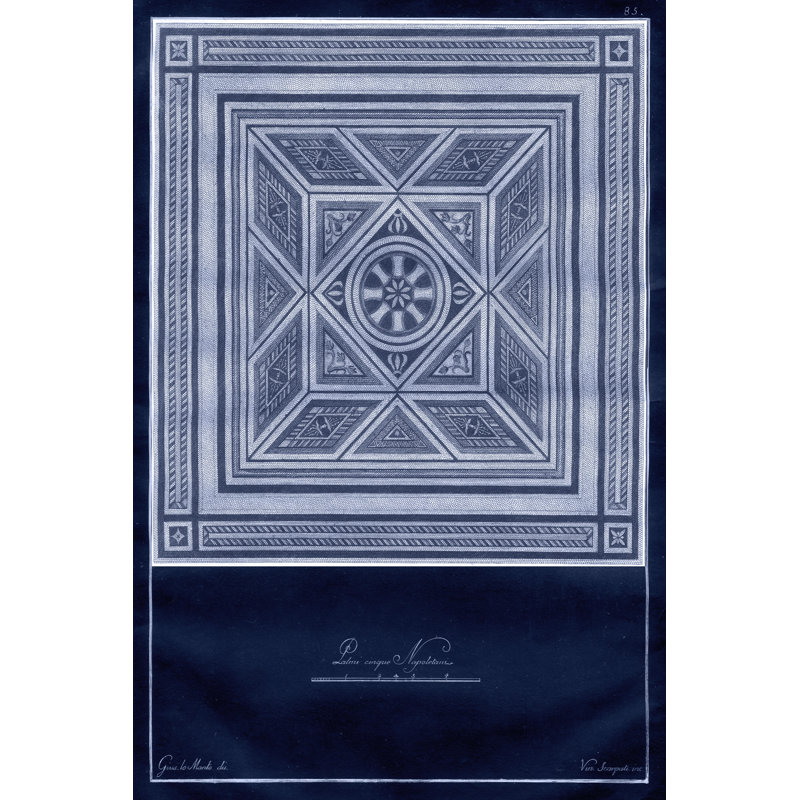 Indigo Tile V by Vision Studio - Graphic Art, Wrapped Canvas, 122 cm H x 81 cm W