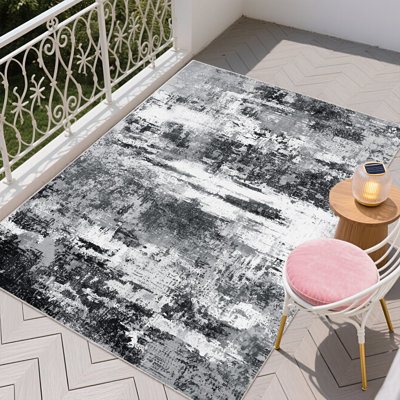 Tapis d'intérieur moderne à motif de tapis à poils courts doux et moelleux Modern Abstract