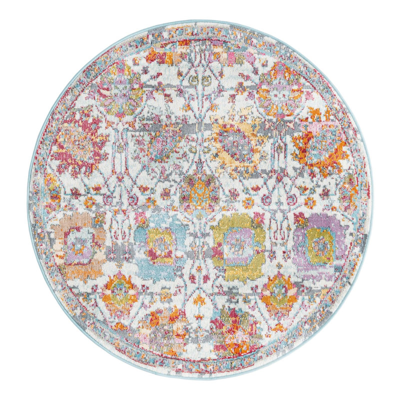 Haefner Floral Indoor Rug, Round 3'3"